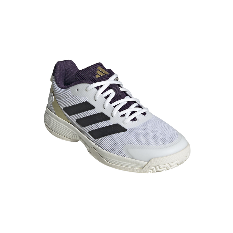 Adidas Ubersonic Kids Tennis Shoes - Cloud White/Core Black/Aurora Plum - main image