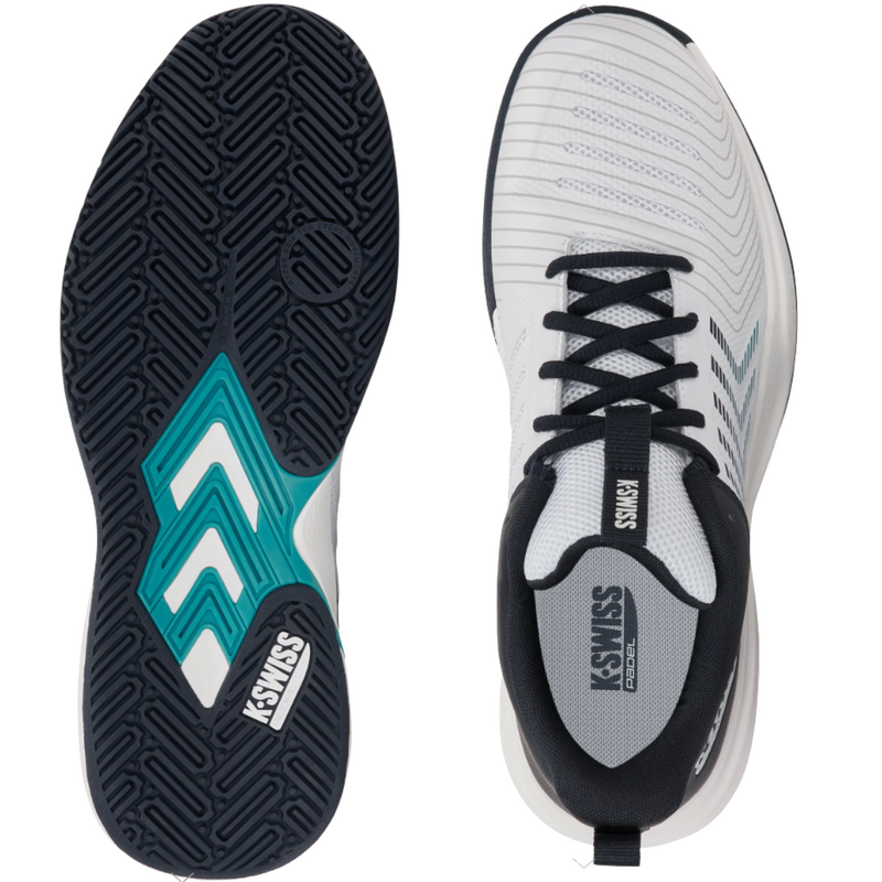 K-Swiss Mens Ultrashot Light Padel Shoes - White/Carbon/Baltic - main image