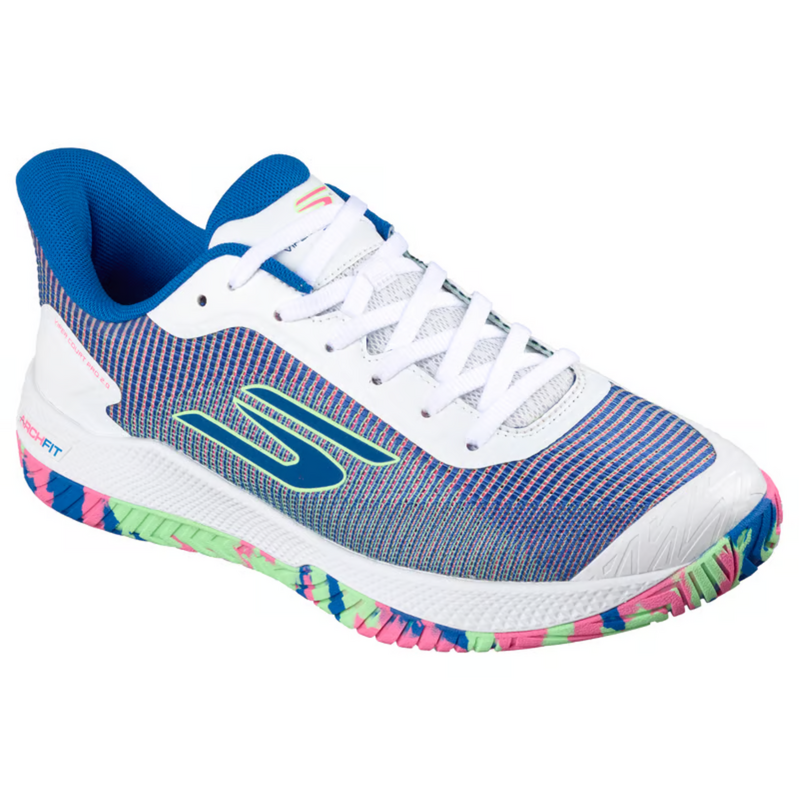 Skechers Mens Viper Court Pro 2.0 - White/Blue/Light Pink - main image