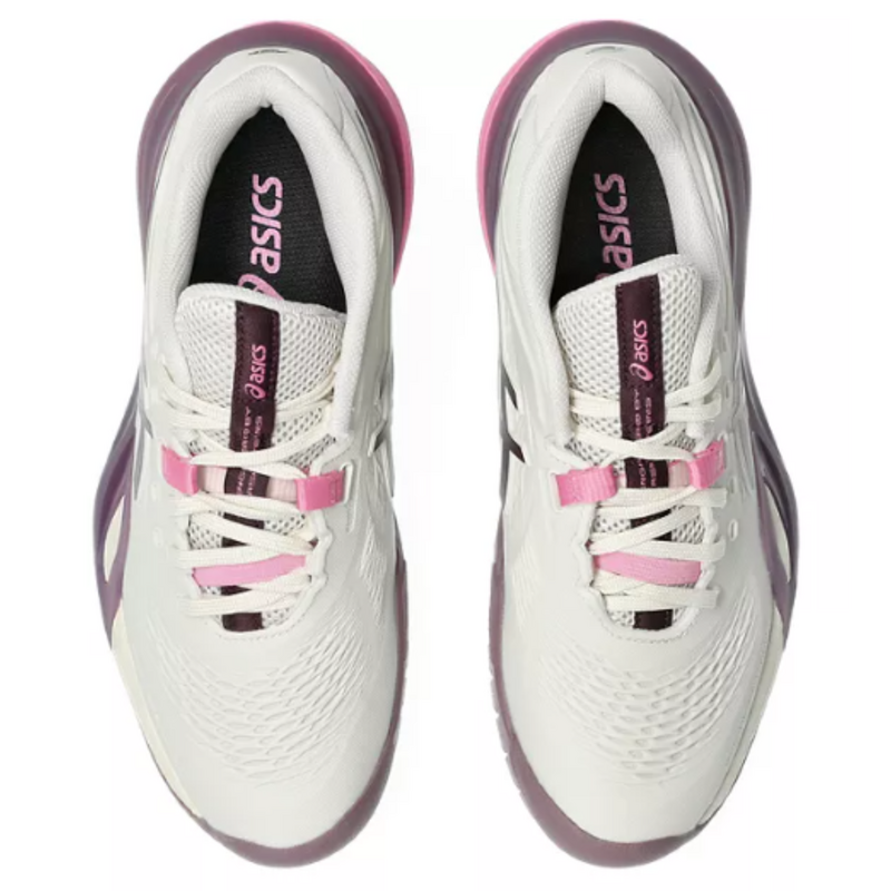 Asics Womens GEL-Resolution X Tennis Shoes - Soft Oat/Dark Aubergine - main image