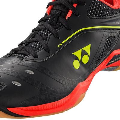 Yonex Mens Power Cushion 65 Z Badminton Shoes - Black/Bright Red - main image