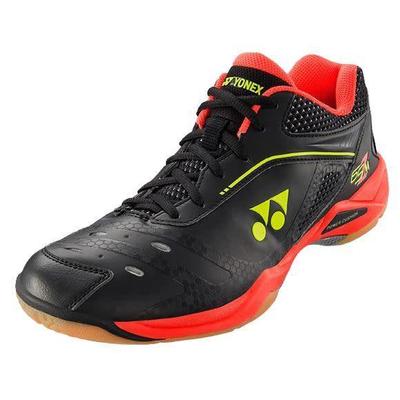 Yonex Mens Power Cushion 65 Z Badminton Shoes - Black/Bright Red - main image