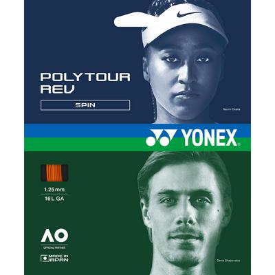 Yonex PolyTour Rev Tennis String Set - Bright Orange - main image