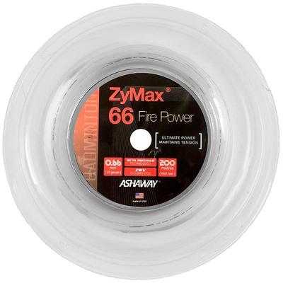 Ashaway Zymax 66 Fire Power 200m Badminton String Reel - White