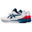 Asics Mens GEL-Resolution 8 Clay Tennis Shoes - White/Mako Blue - thumbnail image 3