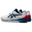 Asics Mens GEL-Resolution 8 Tennis Shoes - White/Mako Blue - thumbnail image 3