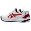 Asics Mens GEL-Resolution 8 L.E Tennis Shoes - White/Classic Red - thumbnail image 3