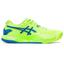 Asics Womens GEL-Resolution 9 Tennis Shoes - Hazard Green / Reborn Blue - thumbnail image 1