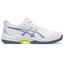 Asics Kids Gel-Game 9 Tennis Shoes - White/Steel Blue - thumbnail image 1