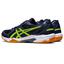 Asics Mens GEL-Rocket 10 Indoor Court Shoes - Midnight/Hazard Green - thumbnail image 3