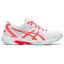 Asics Womens GEL-Rocket 10 Indoor Court Shoes -  White/Sunrise Red - thumbnail image 1