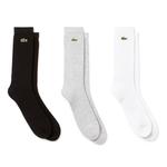 Lacoste Sport Socks (3 Pairs) - White/Light Grey/Black [7 1/2 to 11]