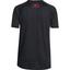 Under Armour Boys Tech Short Sleeve Top - Black/Risk Red - thumbnail image 2