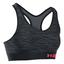 Under Armour Womens Armour Mid Printed Sports Bra - Black - thumbnail image 1