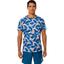 Asics Mens Match Graphic Top - Blue - thumbnail image 1