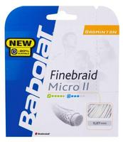 Babolat Finebraid Micro II 0.67 Badminton String Set (White or Orange)