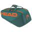 Head  Pro 9 Racket Bag L - Dark Cyan/Fluo Orange - thumbnail image 1