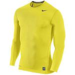 Nike Pro Core Long Sleeve Tight Crew - Electrolime/Anthracite - thumbnail image 1