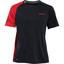 Babolat Boys Performance Crew Neck Tee - Black/Salsa Red - thumbnail image 1