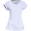 Babolat Girls Performance Cap Sleeve Top - White/Silver - thumbnail image 1