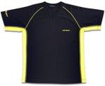 Carlton Kids Aeroflow Zip Collar Tournament Shirt - Black 