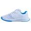 Babolat Kids Pulsion Velcro Tennis Shoes - White/Blue - thumbnail image 2