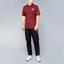 Sergio Tacchini Mens Chevron Polo - Bordeaux/White - thumbnail image 1