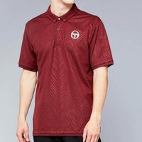 Sergio Tacchini Mens Chevron Polo - Bordeaux/White