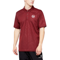 Sergio Tacchini Mens Chevron Polo - Bordeaux/White