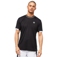 Sergio Tacchini Mens Young Line Pro Tennis T-Shirt - Black/White