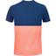 Babolat Mens Play Crew Neck Tee - Navy/Orange - thumbnail image 2