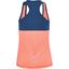 Babolat Womens Play Tank Top - Orange/Estate Blue - thumbnail image 2