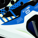 Joma Blast Pro HRD Juanlu Esbri Padel Racket - White/Royal Blue - thumbnail image 5