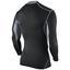 Nike Mens Pro Combat HyperWarm Compression DF Max Mock Top - Black - thumbnail image 2