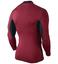 Nike Mens Pro Combat HyperWarm Compression DF Max Mock Top - Red - thumbnail image 2