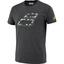Babolat Boys Aero Cotton Tee - Heather Black/Yellow - thumbnail image 2