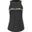 Babolat Womens Aero Cotton Tank - Black Heather/Yellow - thumbnail image 1
