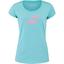 Babolat Womens Exercise Flag Tee - Blue Marl/Pink - thumbnail image 1