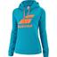 Babolat Womens Exercise Hood Sweat - Blue/Orange - thumbnail image 2