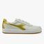 Diadora Mens B.Elite Premium L Shoes - White/Gold - thumbnail image 1