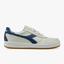 Diadora Mens B.Elite Premium L Shoes - White/Blue - thumbnail image 1