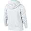Nike Girls YA76 Brushed Fleece Hoodie - White/Teal Tint - thumbnail image 2