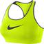 Nike Shape Swoosh Sports Bra - Volt/Cool Grey - thumbnail image 1