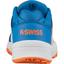 K-Swiss Kids Court Smash Omni Tennis Shoes - Brilliant Blue/Neon Orange/White - thumbnail image 3
