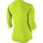 Nike Womens Baseline 3/4 Sleeve Top - Volt/White - thumbnail image 2