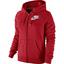 Nike Womens Rally Futura Full Zip Hoodie - Red - thumbnail image 1