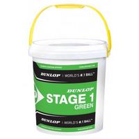 Dunlop Stage 1 Mini Green Junior Tennis Balls Bucket (5 Dozen)