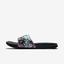 Nike Womens Benassi Just Do It Flip Flops - Black/Glow/Pink - thumbnail image 1