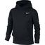 Nike Boys Brushed-Fleece Pullover Hoodie - Black - thumbnail image 1