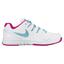 Nike Girls Vapor Court Tennis Shoes - White/Vivid Pink - thumbnail image 1